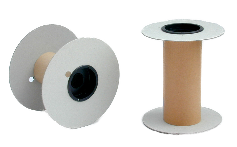 Flange and tube made of cardboard, caps made of shock absorbent polystyrene. Capacity up to 30 kg.